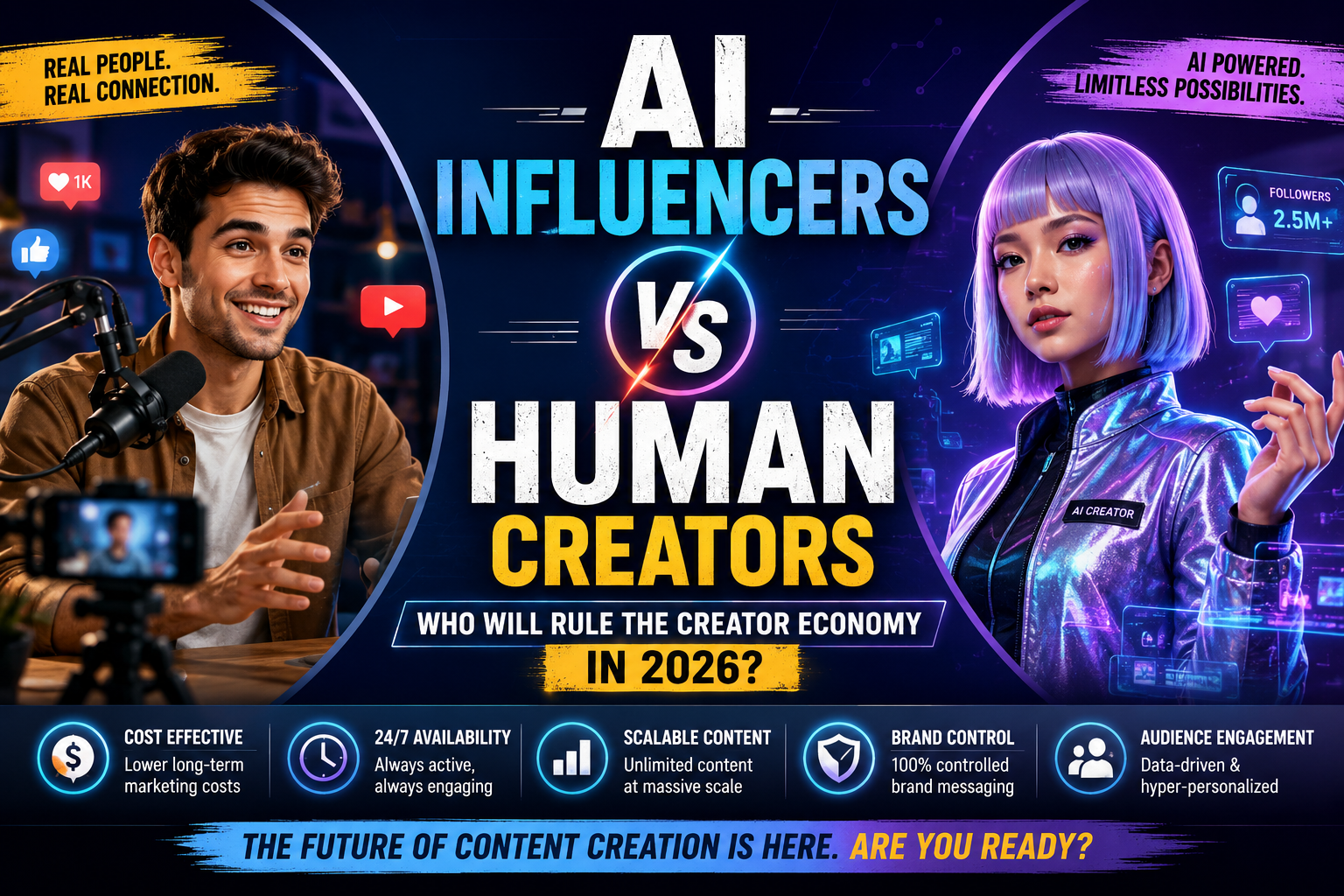 AI Influencers vs Human Creators: Is the Content Industry About to Change Forever in 2026?